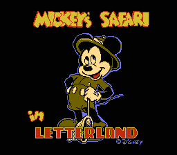 Mickey's Safari in Letterland screenshot 3 for NES
